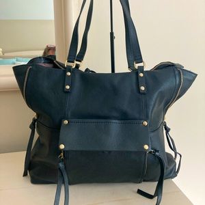 Kona Black Leather Tote